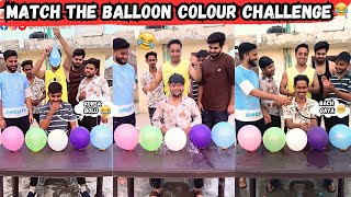 Funny Match The Balloon Color Challenge 😂 Wait For The End 🤣 #funnychallenge #sahilkhannt & Team