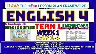 ENGLISH 4 Term 1 Week 1