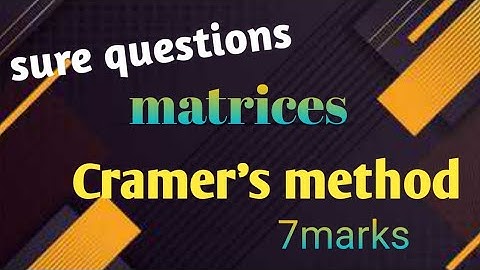 #inter maths-1A//matrices//cramer
