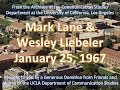 Mark Lane & Wesley Liebeler debating at UCLA 1/25/1967