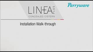 Parryware Linea Plus Concealed Cistren Instalation Video