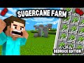 Minecraft Bedrock 1.20+ Easy Sugarcane Farm – Automatic Paper &amp; Rocket Farm Tutorial!