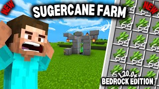 Minecraft Bedrock 1.20+ Easy Sugarcane Farm – Automatic Paper &amp; Rocket Farm Tutorial!