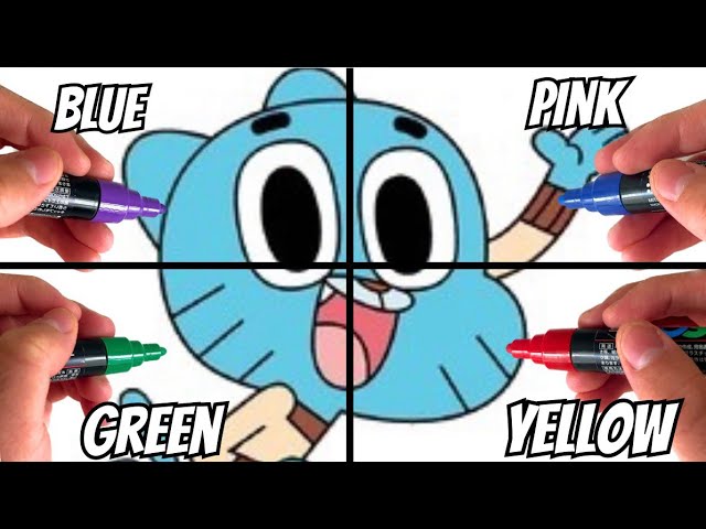 One drawing,but in 4 crazy art colors!!!