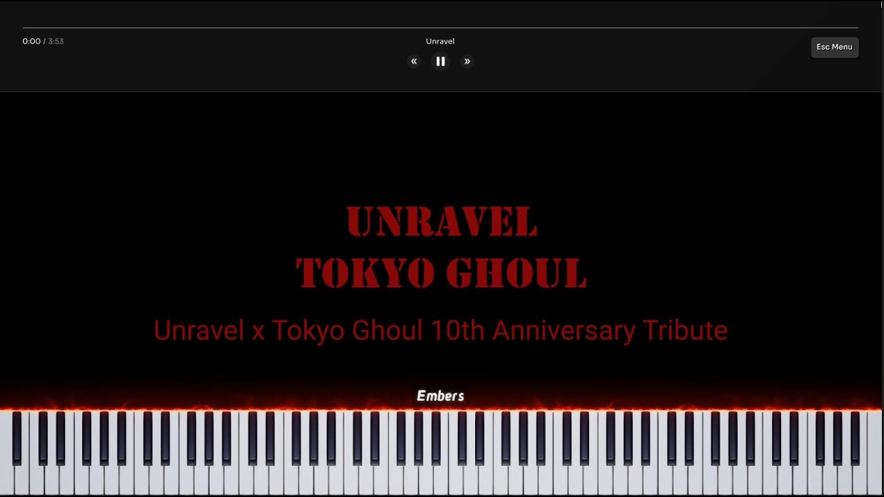 Unravel - Tokyo Ghoul Full Anime OP | Piano