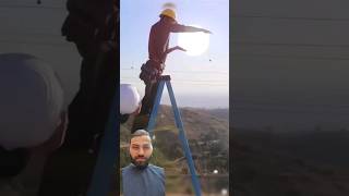 Changing #the WORLD #S LARGEST #lightbulb  #viralvideo