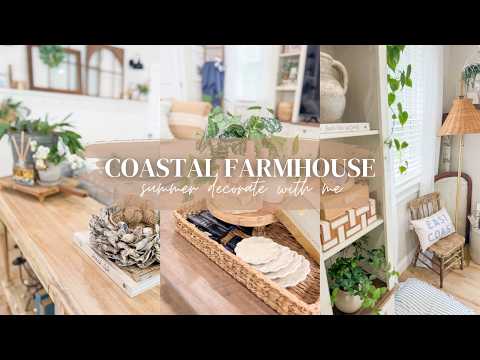 COASTAL FARMHOUSE // SUMMER DECORATE WITH ME // CHARLOTTE GROVE FARMHOUSE