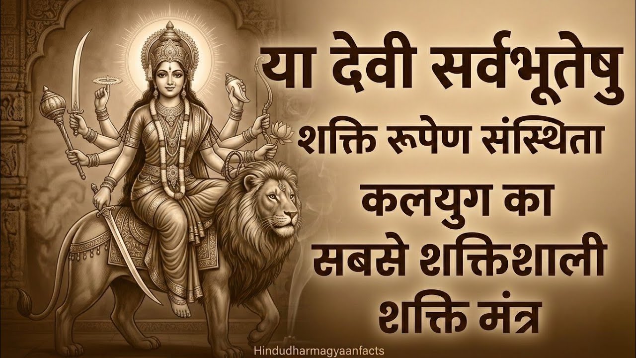 या देवी सर्वभूतेषु शक्ति रूपेण संस्थिता मंत्र |आदिशक्ति दुर्गा स्तुति |Powerful Durga Mantra #mantra