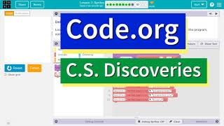 Code.org Lesson 8.9A Sprites | Answer Tutorial | CS Discoveries 3b + AI Discoveries 4b