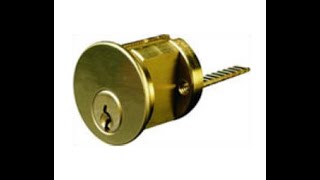 Kaba Ilco 7075SE10 03 KA2 5 Pin Rim Cylinder with Schlage E Keyway   Polished Brass