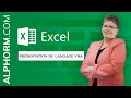 Vido prsentation du langage vba sous excel 2016  vido tuto