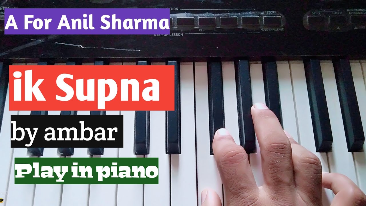 How to play ik Supna song by amber Vashisht harmonium/ piano /casio