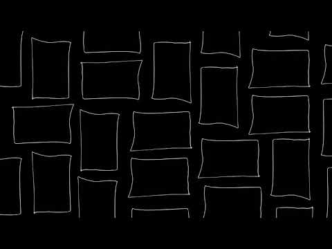 Minimalist White Lines on Black Background in Stop Motion 15 - Motion Graphic Stock Animation
