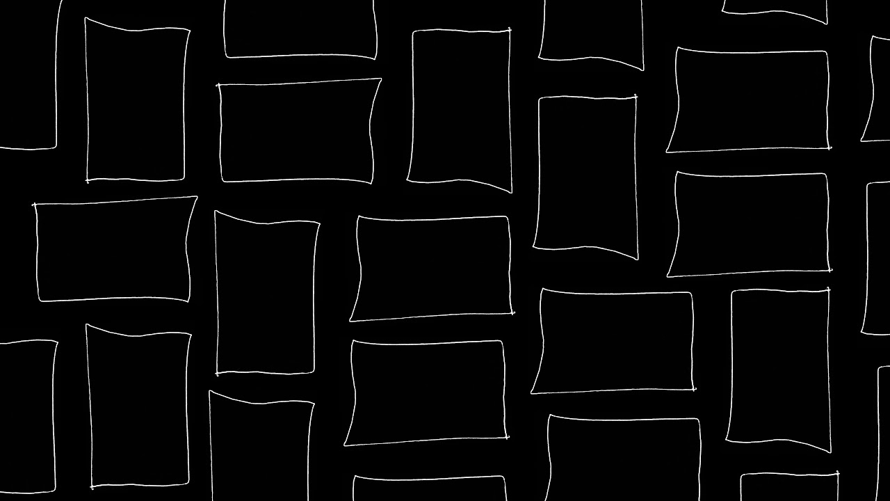 Minimalist White Lines on Black Background in Stop Motion 15 - Motion Graphic Stock Animation