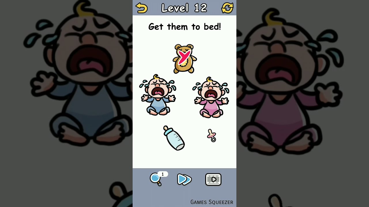 Brain Crack Level 12 | Get Them To Bed | Games Squeezer | 