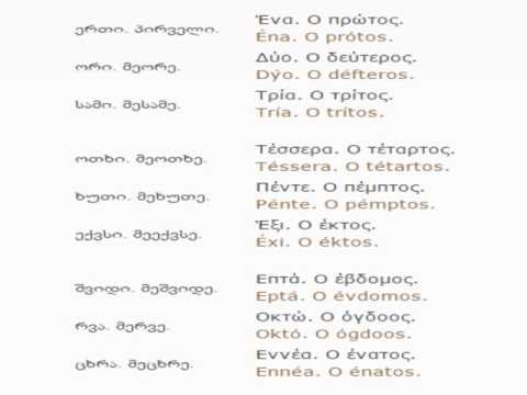 ბერძნულის გაკვეთილი 7 (რიცხვები)/Greek Lessons 7/Уроки греческого языка 7