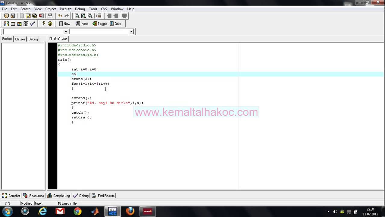 C programlama dili ders 17 rand fonksiyonu