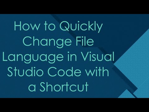 How to Quickly Change File Language in Visual Studio Code with a Shortcut