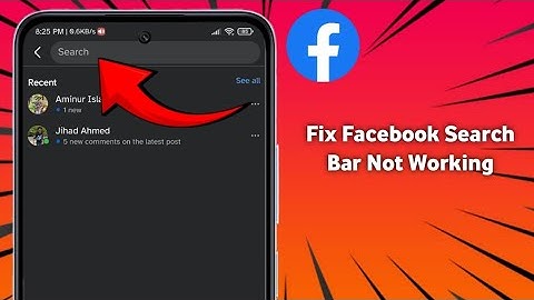 Fix Facebook Search Bar Not Working Problem