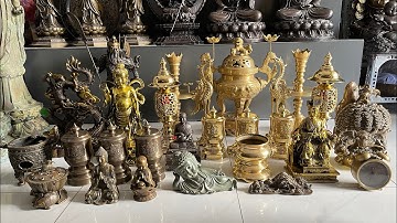 17/09/23 Bộ đỉnh lư đồng xưa - Quan Công ngũ kỳ,đồ đồng xưa cũ, đồ phong thuỷ #đồcổ #đồxưa #đồđồng