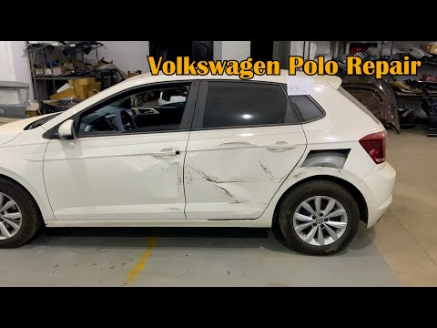 How to repair a scratch on the rear side of a Volkswagen Polo'