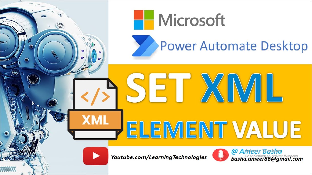 Power Automate Desktop Set XML Element Value XML Automation YouTube