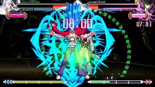 BlazBlue CentralFiction - Hazafag gets mad and rage quits(Online Matches)