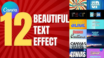 12 Beautiful Text Effect Easy to Make | Canva Typography Tutorial