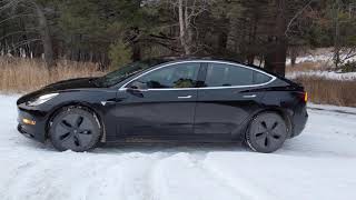 Curious about how the tesla model 3 handles snow. this video shows
climbing a modest uneven surface on packed powder is ...