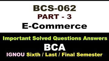 #BCS 062 Important Questions [Question with Answer] [Solved Question Paper] [BCS-062 Study Material]