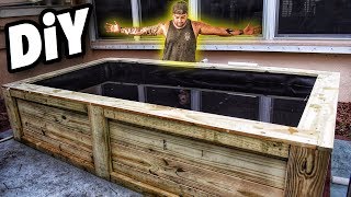 My NEW EPIC BACKYARD WOOD FISH POND!