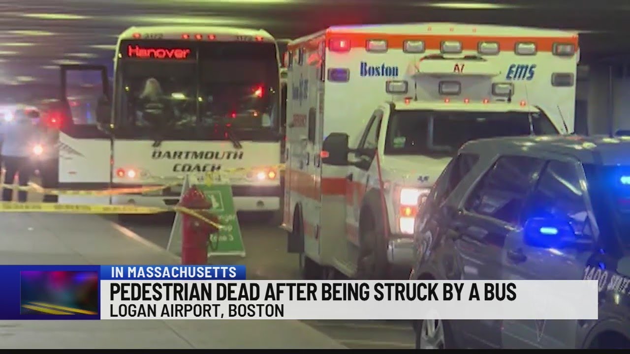 Pedestrian dead after being struck by a bus in Boston - YouTube