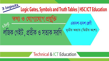 3 Inputs Logic Gates, Symbols and Truth Tables | HSC ICT Education