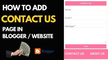 How to create Contact Us page and form in Blogger in 2022