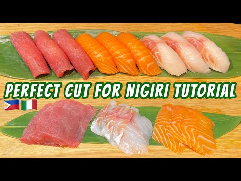 Come un taglio perfetto per nigiri salmone, tonno e branzino? 🇵🇭🇮🇹🇺🇸 subtitles