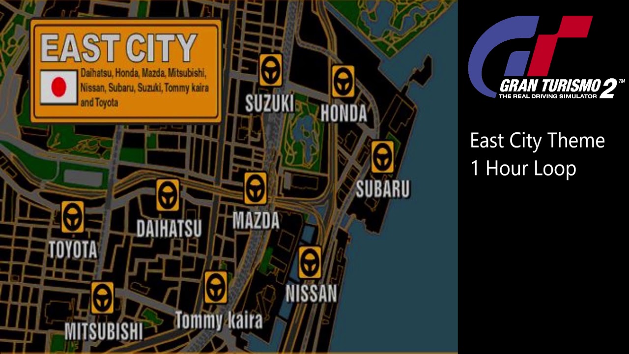 Gran Turismo 2: East City Theme - 1 Hour Loop