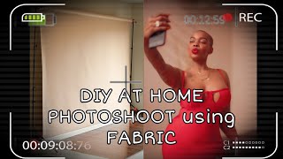 VLOGMAS #15: DIY AT HOME PHOTOSHOOT USING FABRIC!