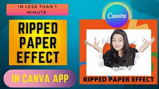 How to make a RIPPED PAPER effect (Creative Idea in CANVA) | #shorts screenshot 4