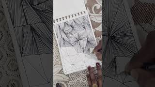 Lines pattern in Triangle / Zentangle Pattern/optical illusion #doodle #optical #drawing #shorts
