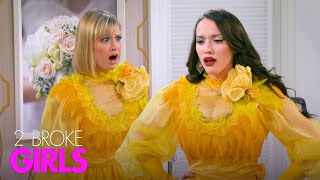 Max and Caroline's Bold Bridesmaids Dresses | 2 Broke Girls