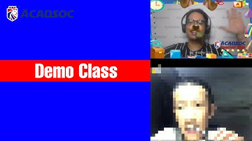 ACADSOC DEMO CLASS OF A NEWBIE | ESL TEACHER