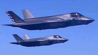 USMC F-35B Lightning II's With VMFA-211 Wake Island Avengers Conduct Air-to-Air Refueling