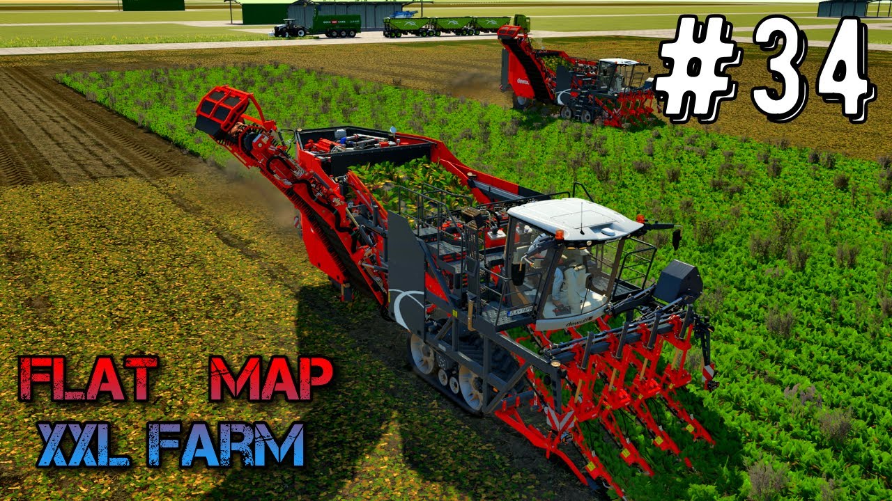 Farming Simulator 25: Плоская карта (XXL) Таймлапс, эпизод #34: Мегаферма, геймплей FS25