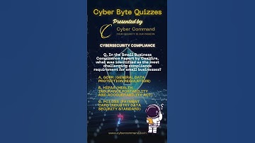 Cyber Bytes Quiz: Cybersecurity Compliance