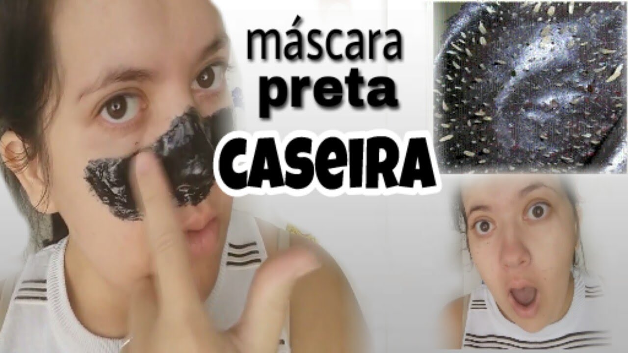 Máscara preta pra tirar cravos e espinhas-CASEIRA - YouTube
