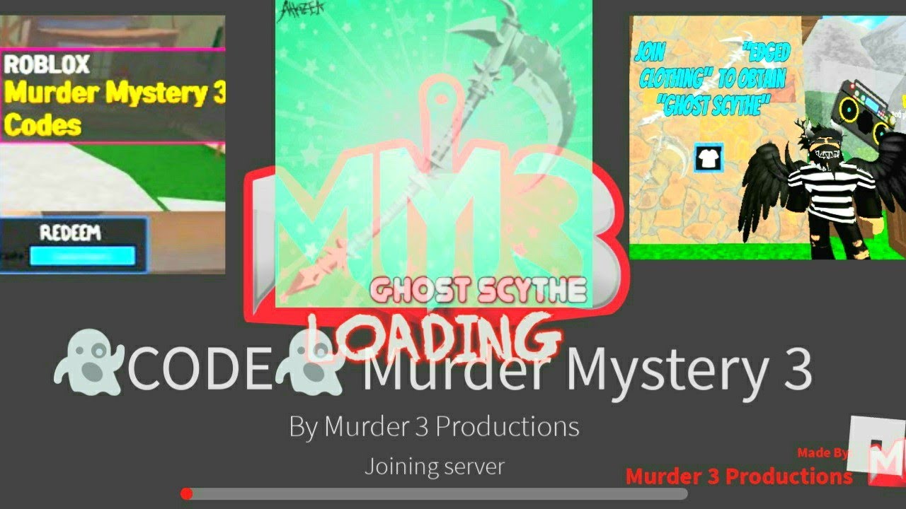 Roblox MM3/Murder Mystery 3 New Code gives the Ghost Scythe YouTube