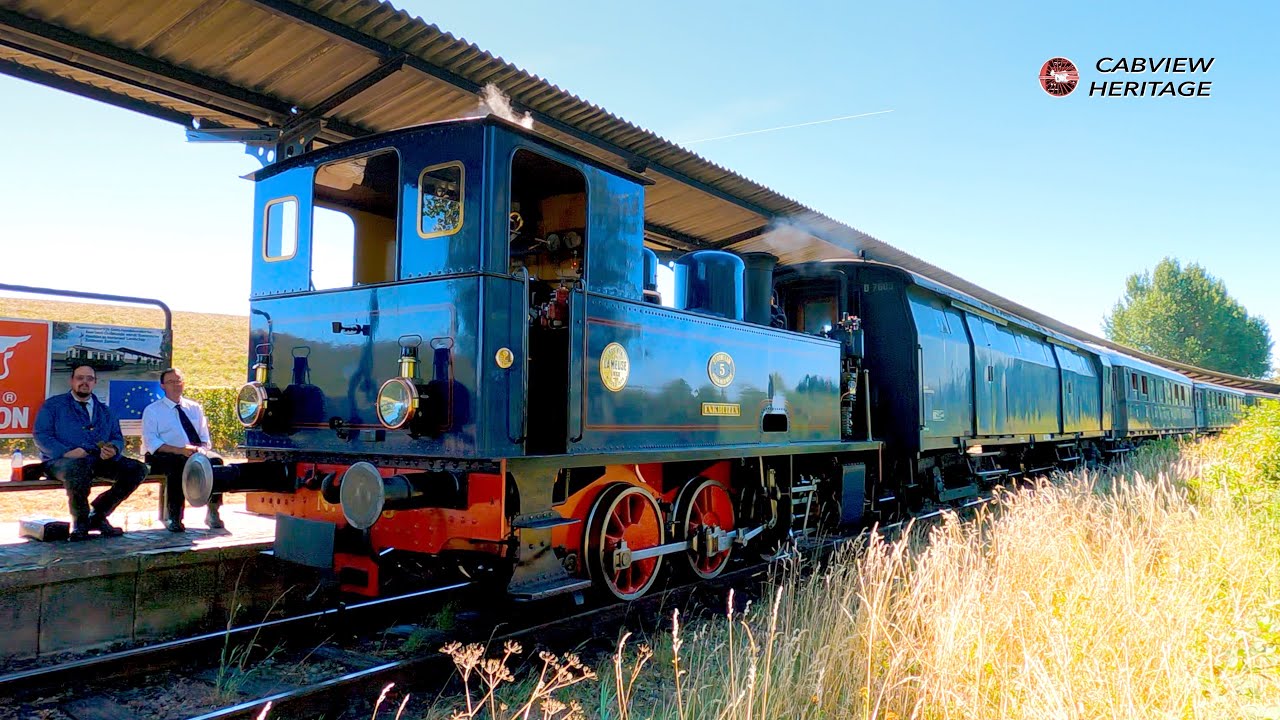 Cab ride through dried out Dutch landscape: Hoedekenskerke - Goes Stoomtrein Goes-Borsele SGB 7/8/22