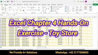 Excel Chapter 4 Hands-On Exercise - Toy Store (Pc Mac) Exp22_Excel_Ch04_Hoe - Toy Store| Exp25_Excel