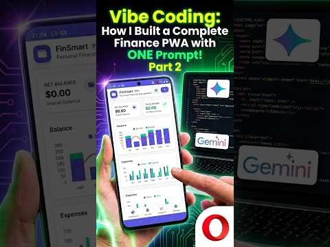 Vibe Coding: How I Built a Complete Finance PWA with ONE Prompt! Part 2