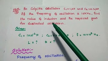 Problems Solved in Colpitts Oscillator and Clapp Oscillator - EC8452